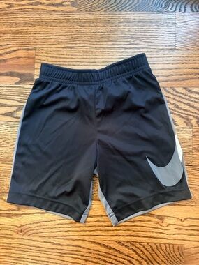 Nike Black Shorts with Gray Swoosh Accent